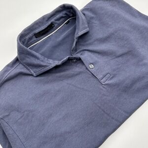 Greyson Golf‎ Polo Shirt Mens XL Short Sleeve Blue Cotton Polyester Blend Logo